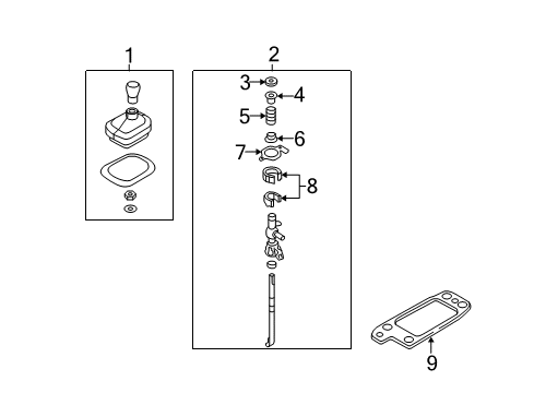 2009 Volkswagen Jetta Gear Shift Control - MT Diagram