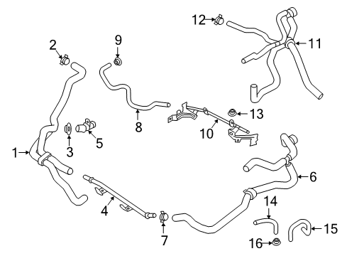 2022 Volkswagen Atlas Hoses, Lines & Pipes Diagram 4