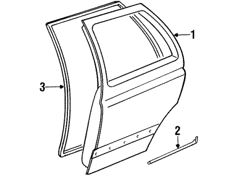 1993 Volkswagen Jetta Door & Components Diagram 2