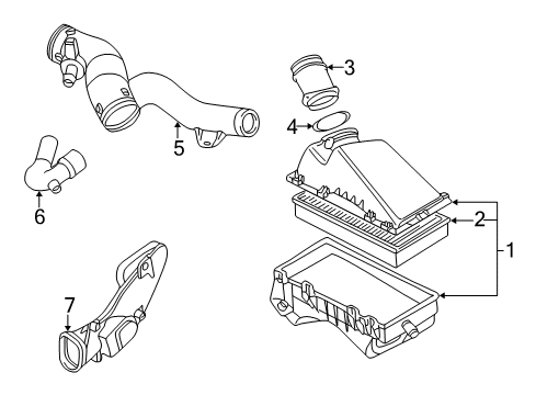 2002 Volkswagen Golf Air Inlet - Air Diagram 4