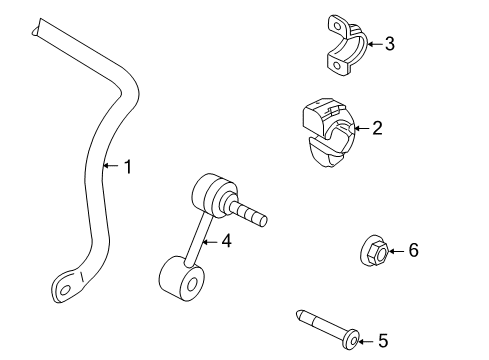 2009 Volkswagen CC Stabilizer Bar & Components Diagram 6