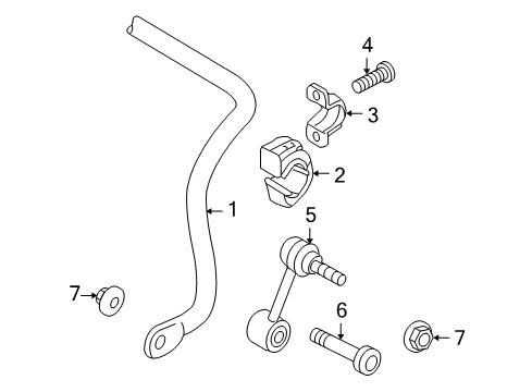 2012 Volkswagen Golf Stabilizer Bar & Components Diagram 4