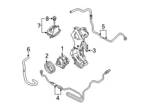 2000 Volkswagen Golf P/S Pump & Hoses Diagram 2