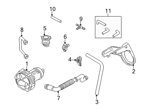 2000 Volkswagen Cabrio A.I.R. System Diagram