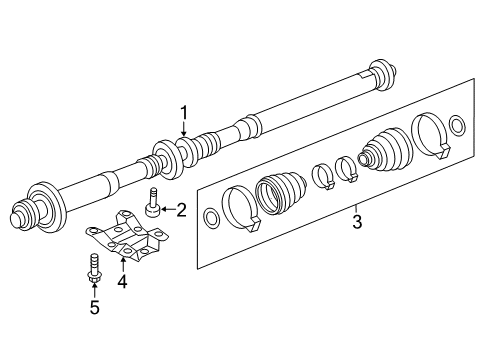2013 Volkswagen Touareg Drive Shaft - Rear Diagram