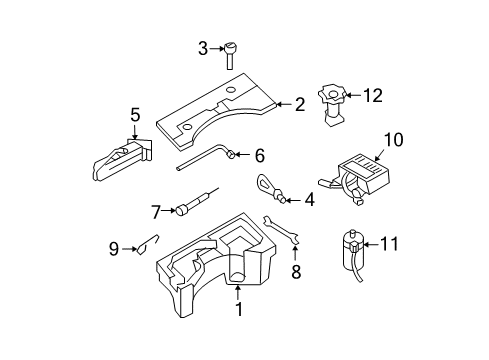 2009 Volkswagen Passat Jack & Components Diagram 2