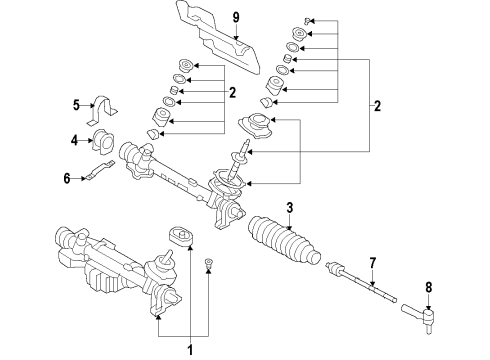 2006 Volkswagen Rabbit Steering Gear & Linkage Diagram 2