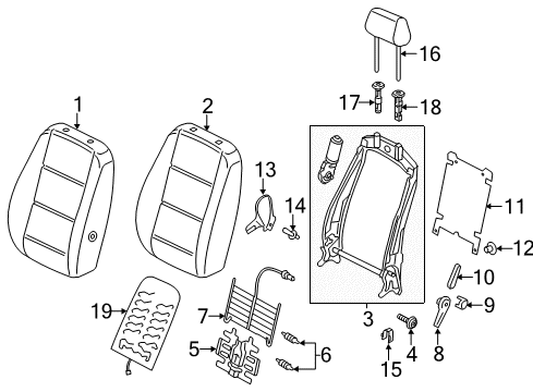 2015 Volkswagen Passat Adjust Handle Diagram for 561-881-605-95T