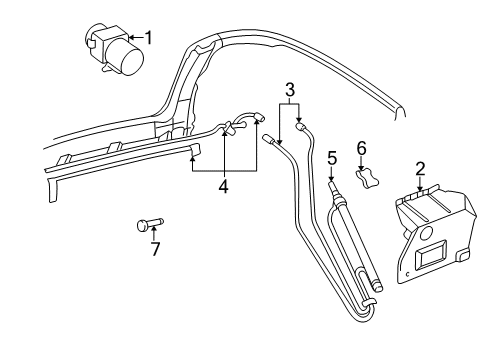2000 Volkswagen Cabrio Hydraulic Components Diagram