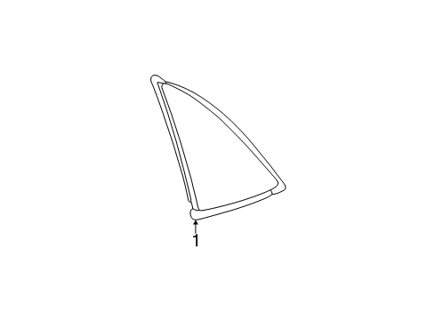 2001 Volkswagen Beetle Glass & Hardware - Quarter Panel