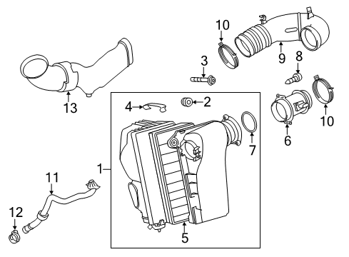 2012 Volkswagen Touareg Air Intake - Air Diagram 3