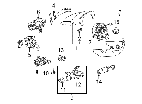 2010 Volkswagen GTI Ignition Lock Diagram
