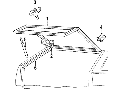 1990 Volkswagen Fox Gate & Hardware Diagram
