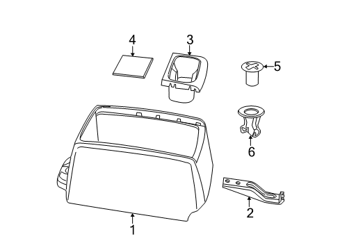 2009 Volkswagen Routan Center Console Diagram 2