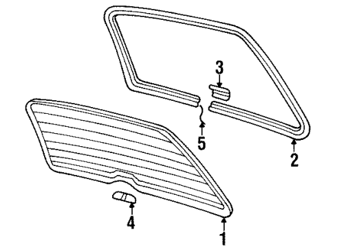 1990 Volkswagen Passat Glass - Lift Gate Diagram