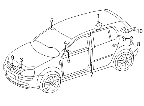 2007 Volkswagen Rabbit Information Labels
