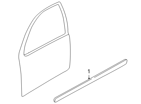 2001 Volkswagen Golf Exterior Trim - Front Door Diagram