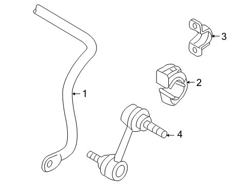2010 Volkswagen GTI Stabilizer Bar & Components Diagram 4