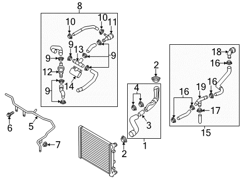 2013 Volkswagen Passat Heat Shield Diagram for 1K0-121-653-A