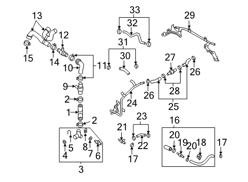 2008 Volkswagen Passat Coolant Hose Diagram for 3C0-122-096-F
