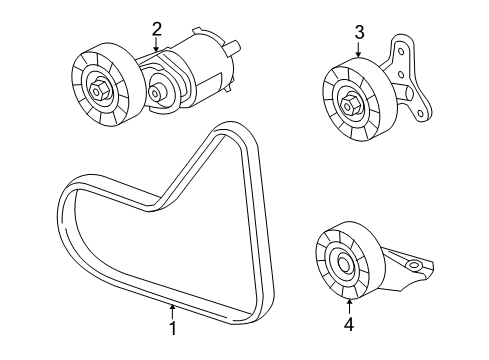 2012 Volkswagen Jetta Belts & Pulleys - Belts Diagram 3