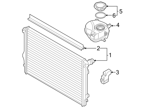 2022 Volkswagen Arteon Radiator & Components Diagram
