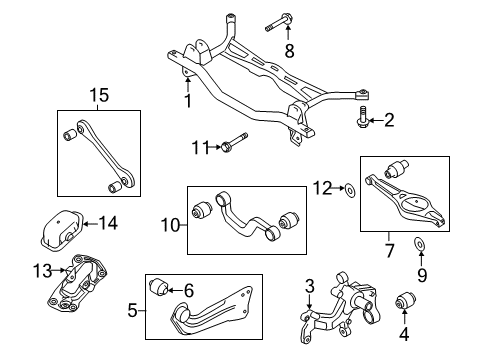 2012 Volkswagen GTI Rear Suspension Components Diagram