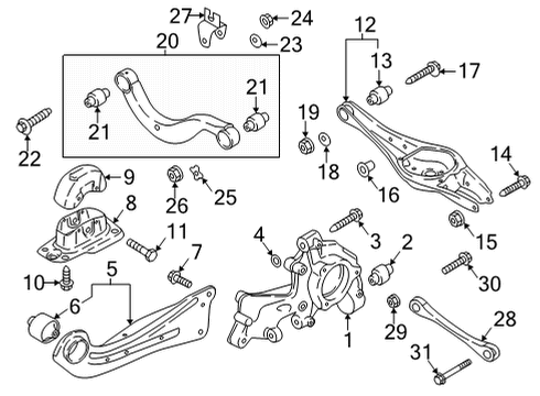 2022 Volkswagen Taos Rear Suspension Components Diagram