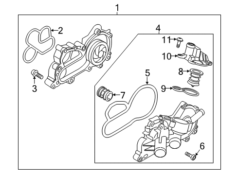 2013 Volkswagen Jetta Water Pump - Belts Diagram 6