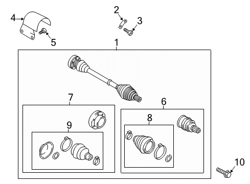 2023 Volkswagen Jetta Drive Axles - Front Diagram 4