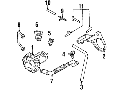 1998 Volkswagen Cabrio A.I.R. System Diagram