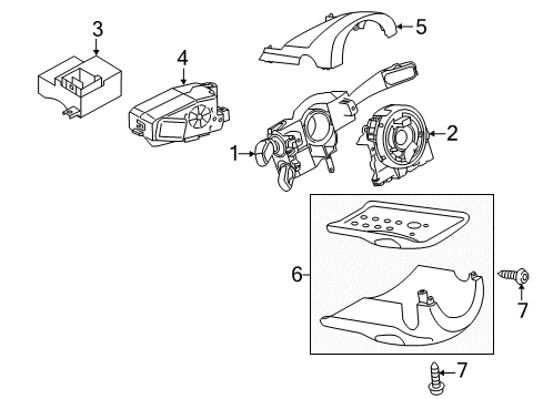 2015 Volkswagen Touareg Shroud, Switches & Levers Diagram 2