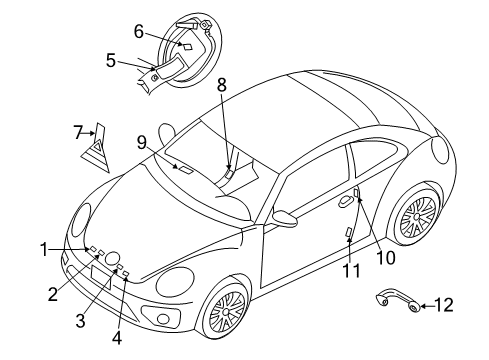 2018 Volkswagen Beetle Information Labels Diagram 2