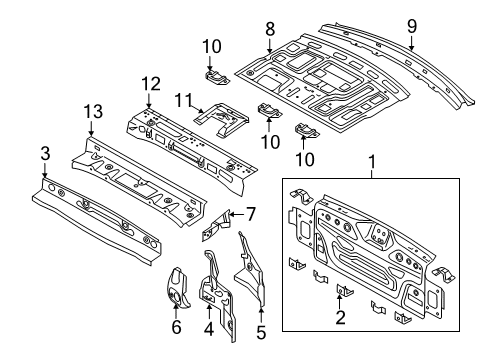 2020 Volkswagen Passat Retainer Plate Diagram for 561-813-541