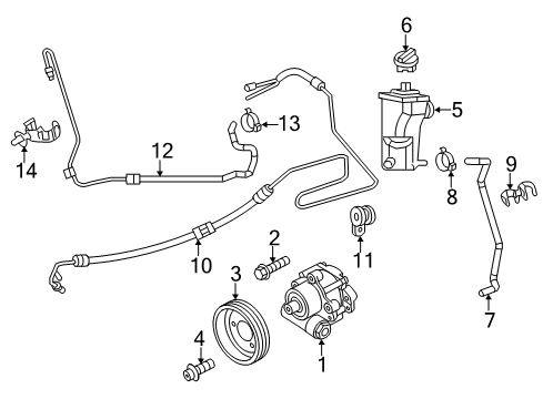 2015 Volkswagen Jetta P/S Pump & Hoses Diagram 2