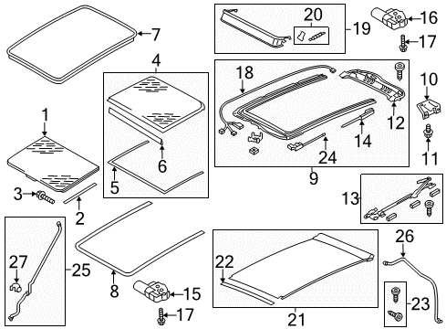 2012 Volkswagen Touareg Sunroof Diagram 2