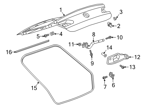 2019 Volkswagen Arteon Gate & Hardware Diagram