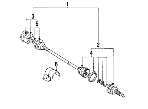 1992 Volkswagen Corrado Axle Shaft - Front Diagram