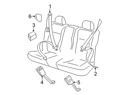 2001 Volkswagen Beetle Seat Belt