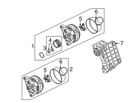 2009 Volkswagen Touareg Voltage Regulator Diagram for 077-903-803-D