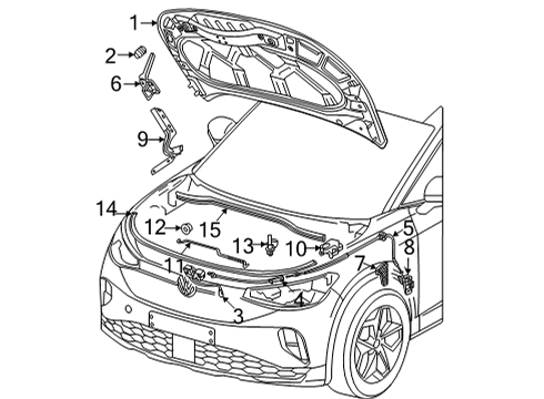 2024 Volkswagen ID.4 Hood & Components