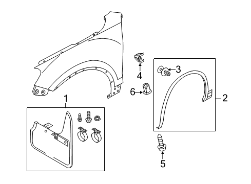 2012 Volkswagen Touareg Exterior Trim - Fender Diagram 2