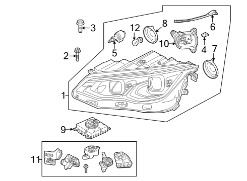 2022 Volkswagen GTI Control Module Diagram for 992-941-591-DE