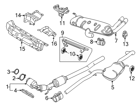 2019 Volkswagen Beetle Exhaust Components Diagram