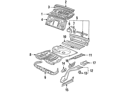 1990 Volkswagen Jetta Rear Body Diagram