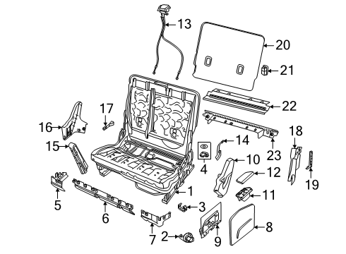 2025 Volkswagen ID. Buzz Rear Seat Diagram 4