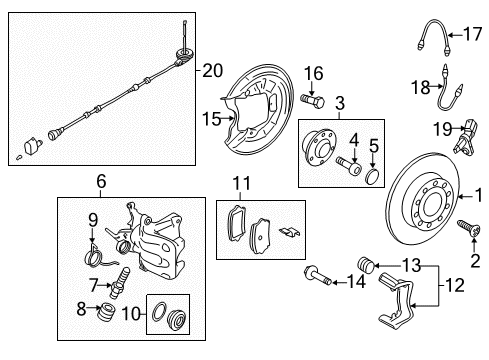 2012 Volkswagen Golf Rear Brakes Diagram