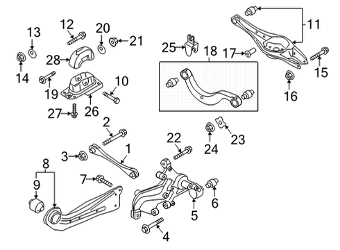 2022 Volkswagen GTI Rear Suspension Components Diagram