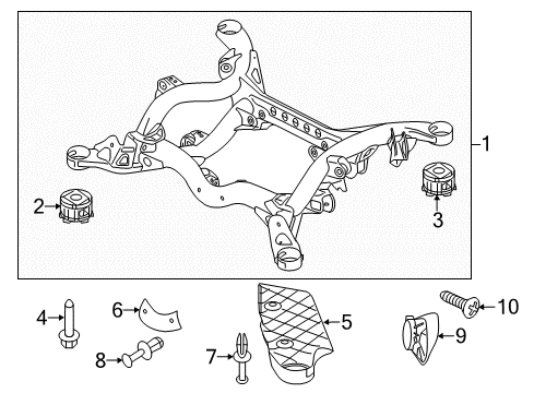 2016 Volkswagen Touareg Suspension Mounting - Rear Diagram