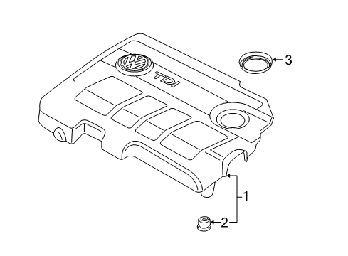 2012 Volkswagen Passat Engine Appearance Cover
